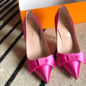 Kate Spade Layla pink satin heels size 5